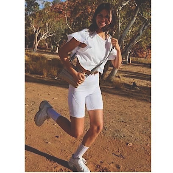 NWT Free People Movement White High Rise Biker Baby Shorts - Picture 6 of 7